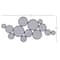 52" Black Contemporary Metal Wall Mirror Cluster